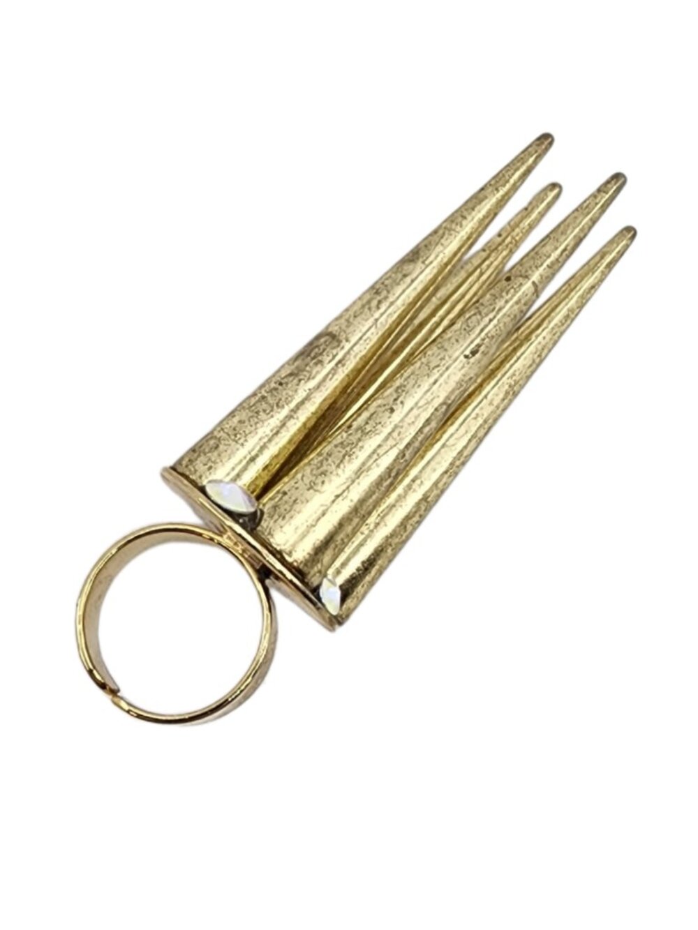 GASOLINE GLAMOUR GOLD SPIKE BULLET RING 🌟✨